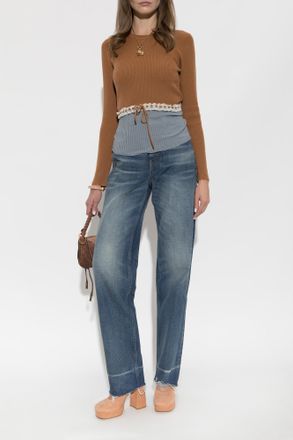 Chlo&eacute; Jeans With A vintage Effect, Womens, Blue