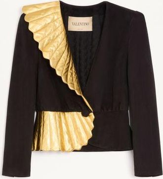 Valentino Suede Leather Jacket Wo