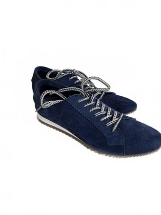 Pedro Garcia Womens Suede Cowhide Sneaker In Marina