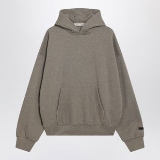 Fear of God Grau MElange-Kapuzenpullover mit Logo-Print