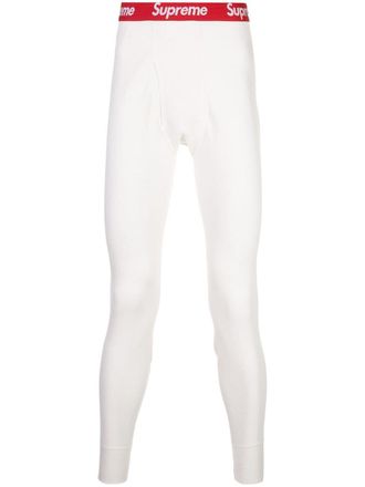 SUPREME Hanes thermal pants - White