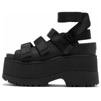 UGG (WMNS) UGG GoldenRise Platform Sandals Black 1167431-BLK