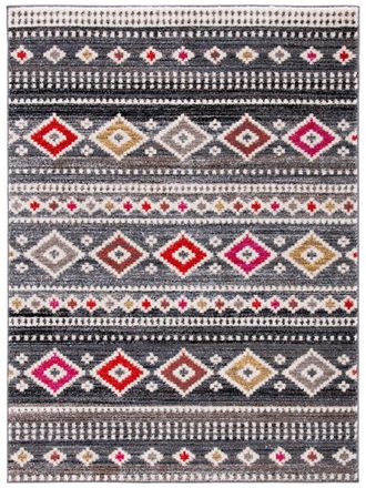 Safavieh Alfombra global de polipropileno gris/blanco, 122 x 183 cm