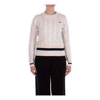 Lacoste Dames, Truien, Beige, Maat: XL Wol