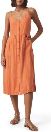 Splendid Gabrielle Button-Up Sundress in Orange Tiger at Nordstrom Rack, Size X-Large