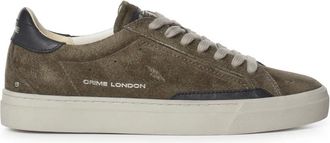 Crime London Essential Sneaker - Heren - Schoenen - Groen - Maat: 45 EU Leer