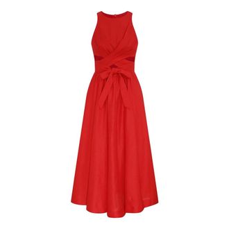 Zimmermann Midi Dresses, female, Red, M, Patience Midi Dress