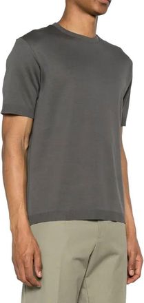 Herno Mens Gray Cotton T-Shirt