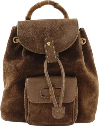 Gucci Brown Suede Backpack (Pre-Owned)