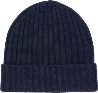 Boggi Milano Accessoires, Heren, Blauw, ONE Size, Kasjmier, Cashmere Beanie