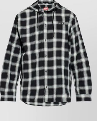 Diesel hooded cotton shirt
