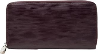 Louis Vuitton Pre-owned Zip-Around Long Wallet - Dames - Vintage Accessoires - Paars - ONE Size - Leer - Vintage