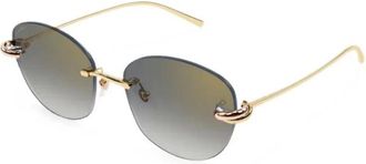 Cartier Square Zonnebril - Dames - Zonnebrillen - Geel - 57 MM - Accessoires