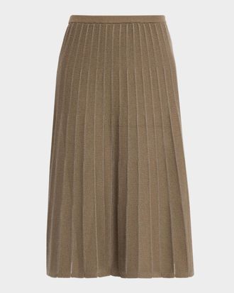 TSE Sheer Pinstripe A-Line Midi Skirt