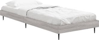 vidaXL Estructura De Cama Madera De Ingenier&iacute;a Gris Sonoma 75x190 Cm Vidaxl