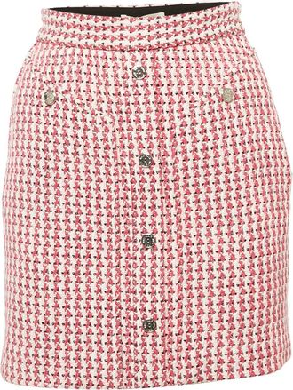 Maje Tweed mini-rok - Roze