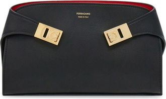 Ferragamo mini Hug cross body bag - women - CALFSKIN - One Size - Black