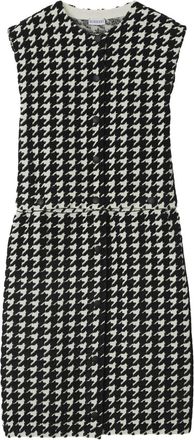 Burberry Houndstooth-Pattern Convertible Dress - Womens - Viscose/Polyamide/Spandex/Elastane/Polyester