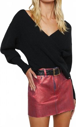 L'agence Womens Antonella Surplus Pullover Top In Black