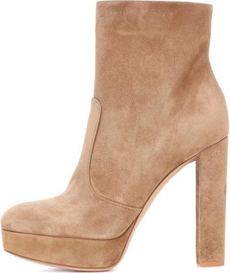 Generic Round Toe Block Heel Dress Ankle Boots for Women, Fashion Side Zipper Platform Heel Short Booties, Sexy Comfort Banquets Shoes Boot for Wedding Party,