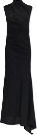 The Attico Lange jurk met split - Dames - Maxi kleedjes - Zwart - S - Wol - Kleedjes