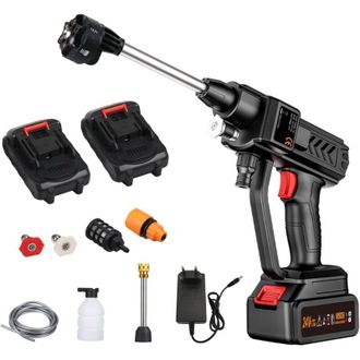 OEM Hidrolimpiadora Inal&aacute;mbrica De Alta Presi&oacute;n De 400 W - Caudal De 10 L/min - 2 Bater&iacute;as De 24 V - 4 Boquillas Multifunci&oacute;n - Manguera De 5 M Para Limpi