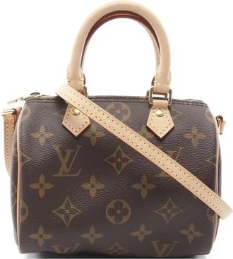Louis Vuitton Borsa a mano Speedy nano 2020 - Marrone