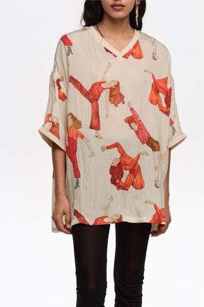 Bimba & Lola Oversize Fluid Dancers T-shirt at Nordstrom, Size Medium Eu