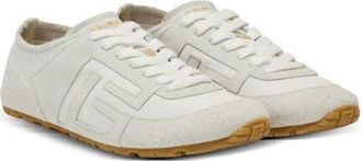 Balmain Racer 45 trainers in lambskin and suede in White at Nordstrom, Size 42 Eu