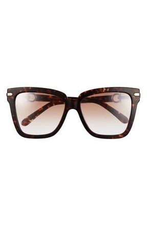 Ferragamo 57mm Square Sunglasses in Dark Tortoise at Nordstrom Rack