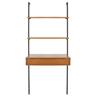 Maisons du monde Estanter&iacute;a de pared para escritorio vintage con 1 caj&oacute;n