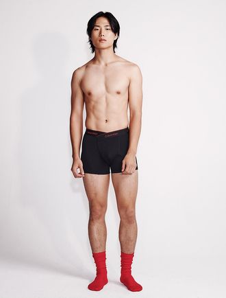 Calvin Klein Mens Icon Cotton Stretch Crossover Trunk - Black - XL