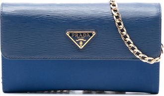 Prada Pre-owned Prada Vitello Move and Tessuto Wallet On Chain QWHF2YAEO0685TA0