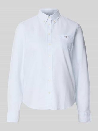 GANT Hemdbluse mit Button-Down-Kragen und Sportmanschetten in Hellblau, Gr&ouml;&szlig;e 42