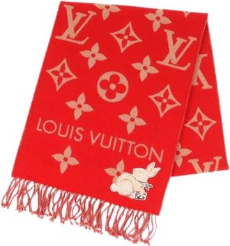 Louis Vuitton Pre-owned Scarves, female, Red, Size: ONE SIZE Pre-owned Stole