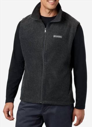 Columbia Steens Mountain Vest In Charcoal Heather