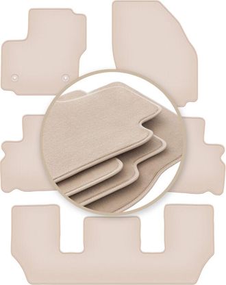 OEM Alfombrillas Beige Premium Para Ford Galaxy Mk2 Fl 7 Plazas 2012-2015