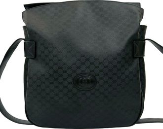 Gucci Black Leather Pvc Shoulder Bag Tote Bag (Pre-Owned)