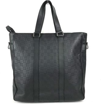 Louis Vuitton Black Onyx Damier Infini Shoulder Bag Tote Bag (Pre-Owned)