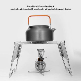 OEM Soporte Port&aacute;til Plegable De Acero Inoxidable Para Olla De Picnic, Ideal Para Acampar