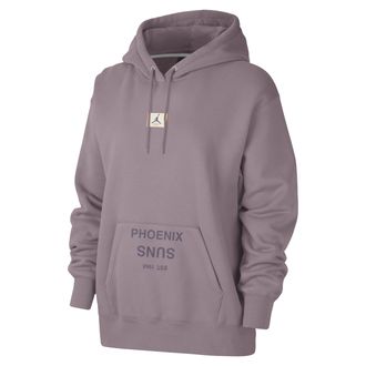 Nike Womens Phoenix Suns Flight Fleece Jordan NBA Satin-Lined Pullover Hoodie in Purple | FZ7836-524