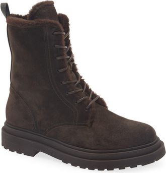 Brunello Cucinelli Sartorial Genuine Shearling Lined Boot in C9795 Pepper at Nordstrom, Size 36.5