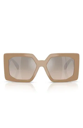 Versace 55mm Square Sunglasses in Beige at Nordstrom