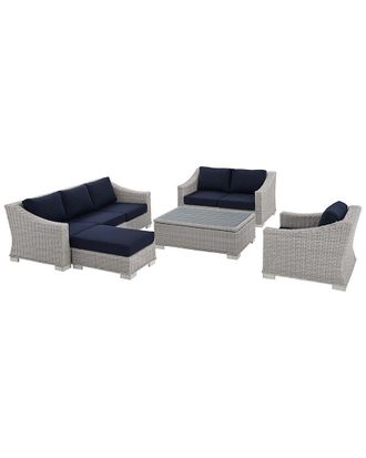 ModWay Conway Sunbrella Outdoor Patio Rattan 5-Piece Furniture Set