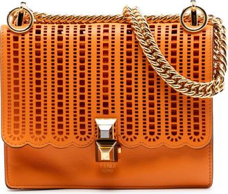 Fendi Pre-owned Fendi Small Vitello Grace Openwork Kan I Crossbody Ladies 2051OPLGA1VCOBUJ
