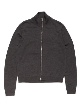 Acne Studios zip-up cardigan - men - Wool - M - Grey
