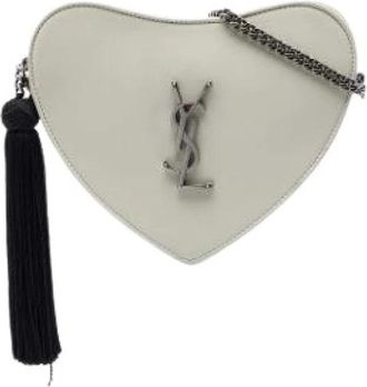 Saint Laurent Pre-owned Sac Co Schoudertas - Dames - Vintage Schoudertas - Wit - ONE Size - Leer - Vintage