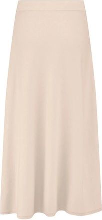 Riani A-lijn Midi Rok - Dames - Midirokken - Beige - XL - Leer - Rokken