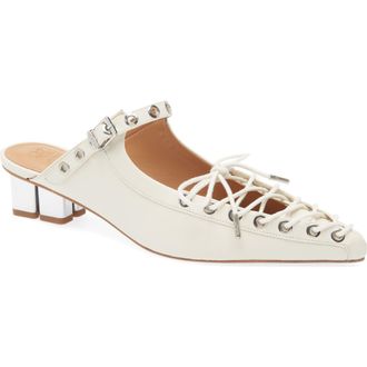 Ganni Eyelets Lace-Up Mule in Egret at Nordstrom Rack, Size 7Us / 37Eu