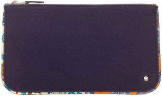 Hermès Multi-Color Purple Felt Silk Pouch (Pre-Owned)